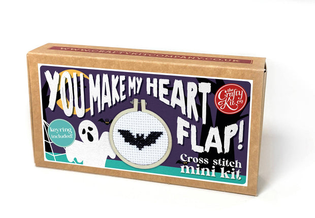 'You make my heart flap!' Mini Matchbox Cross Stitch Kit