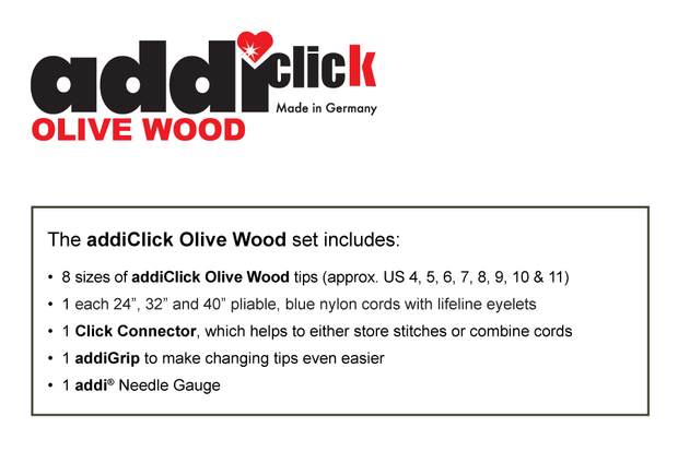 addiClick Set Olive Wood