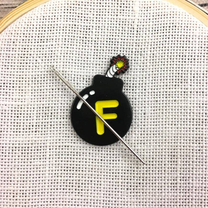 F-bomb Enamel Needle Minder or Fridge Magnet