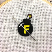 F-bomb Enamel Needle Minder or Fridge Magnet