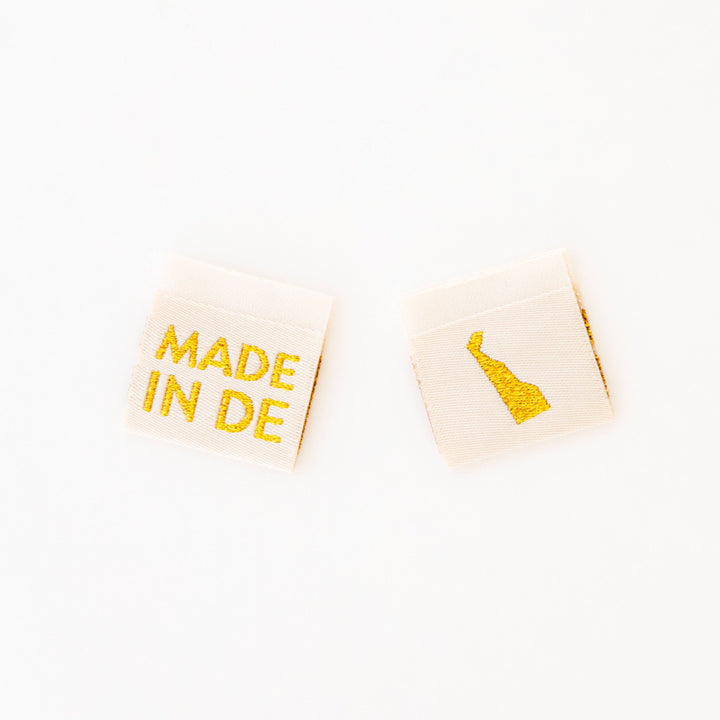 Made in My State Gold Woven Labels