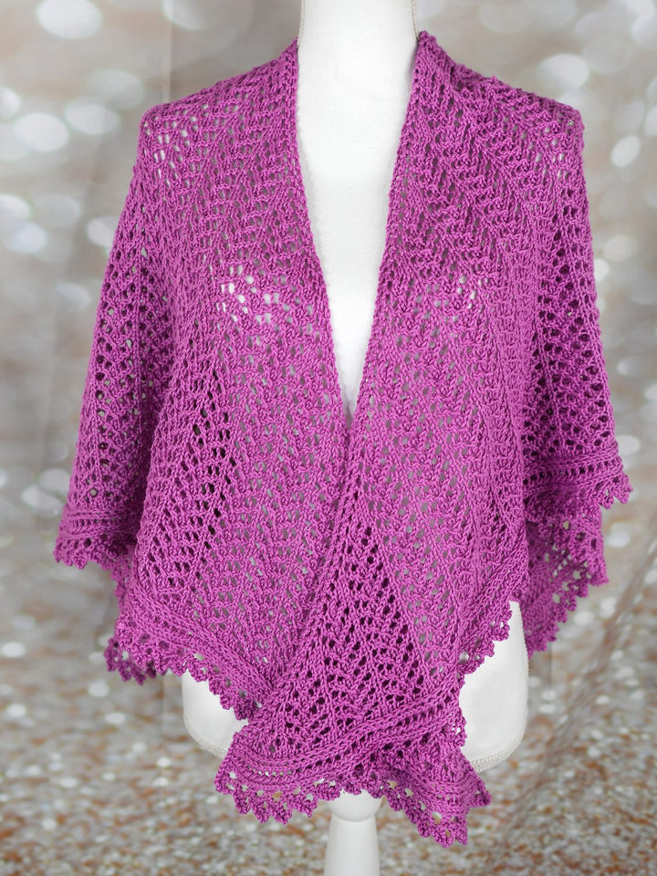 LYS Day Shawl Kit with Cascade Noble Cotton Yarn &amp; Pattern
