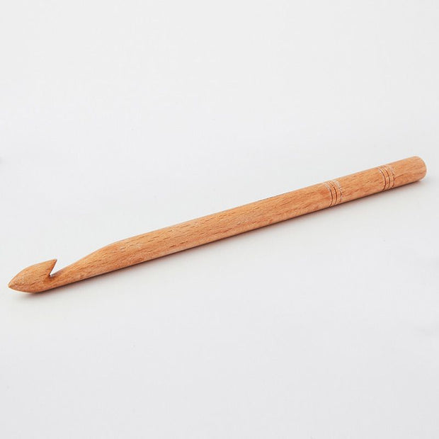 Basix Beech Single Ended Crochet Hooks by KnitPro