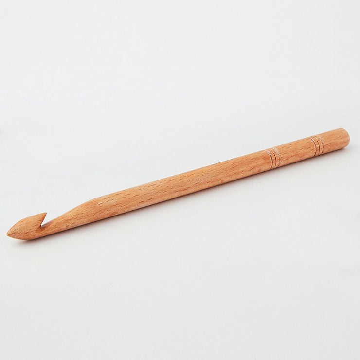 Basix Beech Single Ended Crochet Hooks by KnitPro