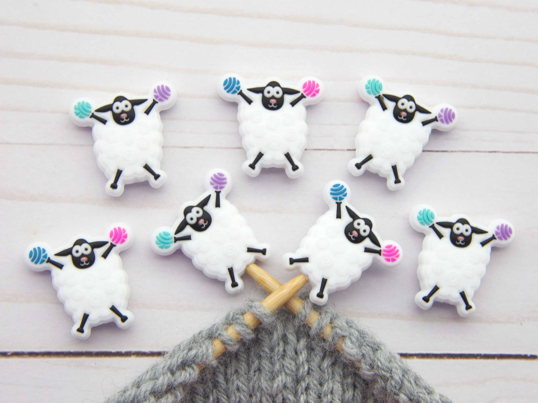 Cheerful White Sheep | Stitch Stoppers