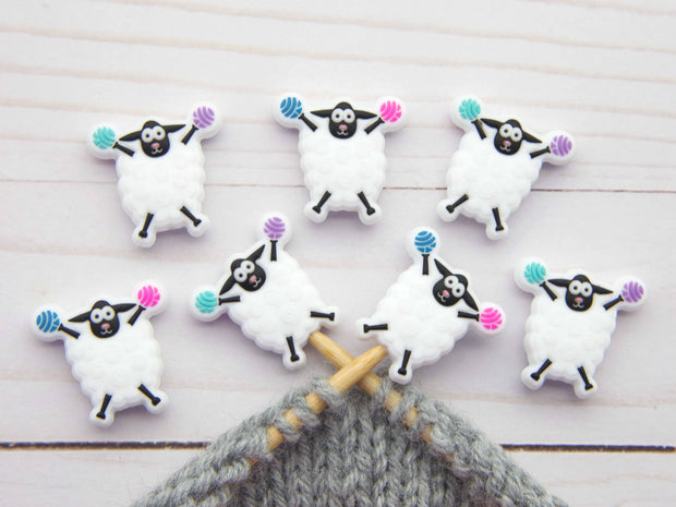 Cheerful White Sheep | Stitch Stoppers