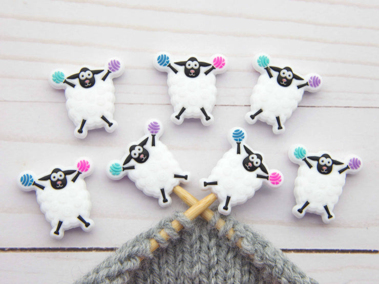 Cheerful White Sheep | Stitch Stoppers