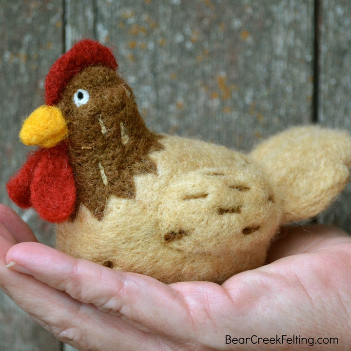 Bear Creek Felting - Felting Kits - Brown Chicken