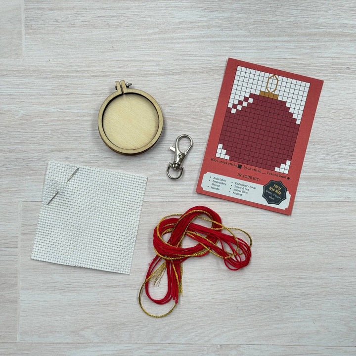 Bauble Mini Matchbox Christmas Cross Stitch Kit