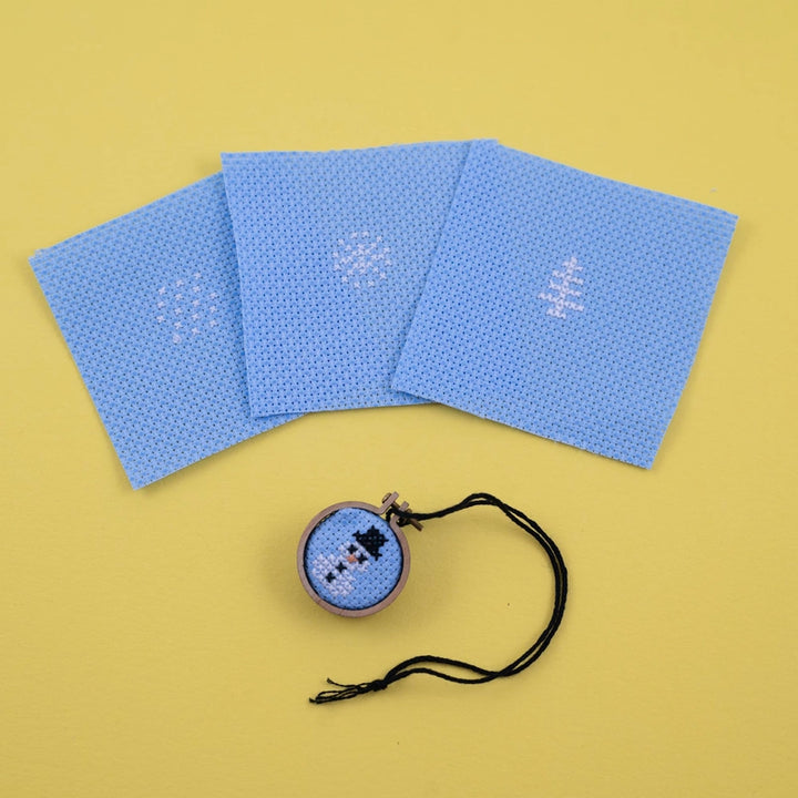Christmas Bauble Let It Snow - Mini Cross Stitch in a Matchbox