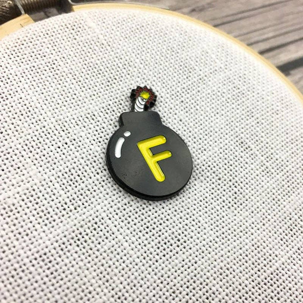 F-bomb Enamel Needle Minder or Fridge Magnet