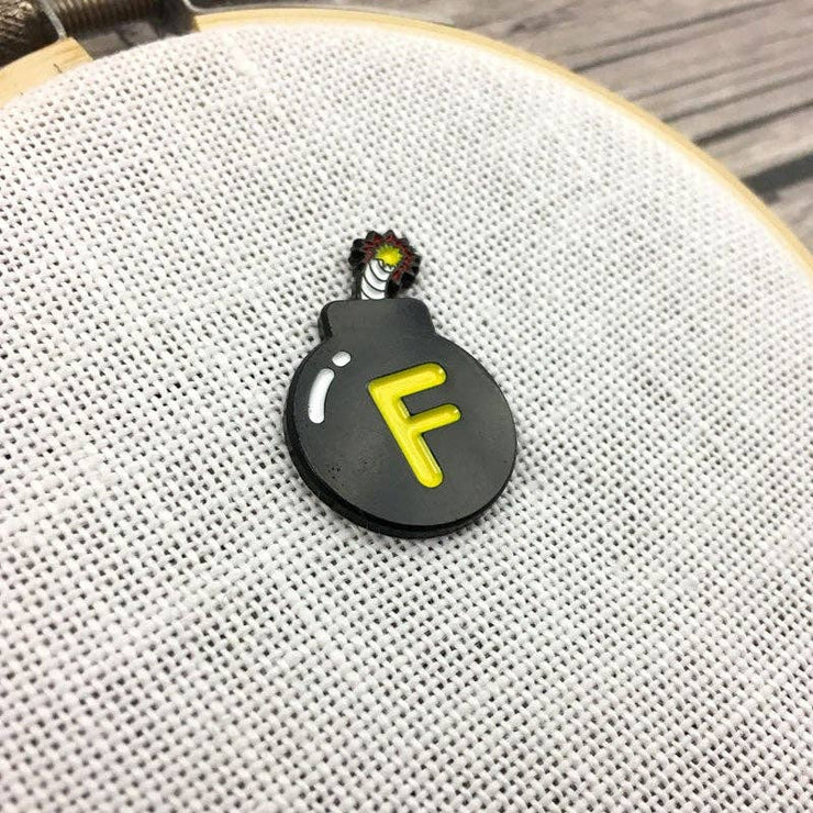 F-bomb Enamel Needle Minder or Fridge Magnet