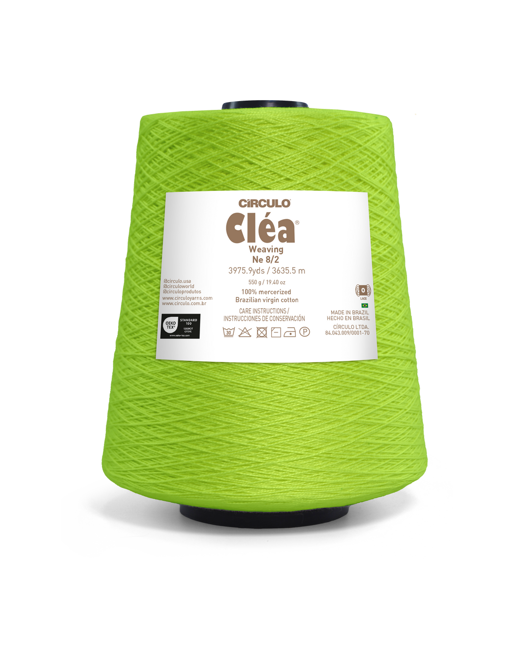 Clea 8/2 Mercerized Brazilian Virgin Cotton Weaving Yarn by Circulo