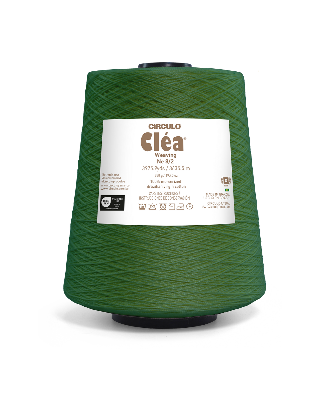 Clea 8/2 Mercerized Brazilian Virgin Cotton Weaving Yarn by Circulo