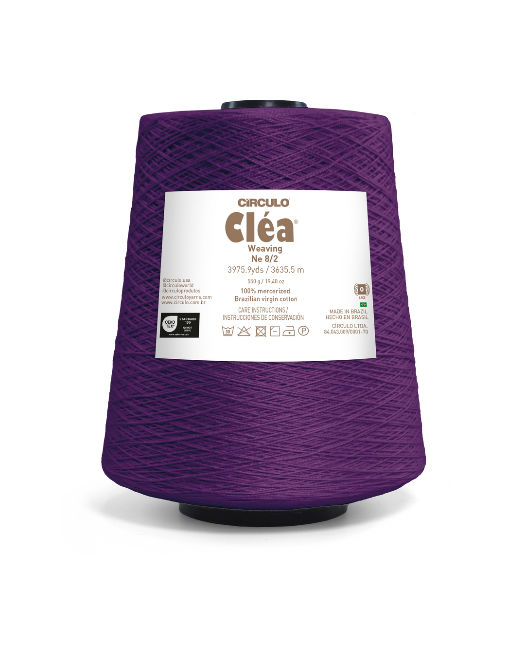 Clea 8/2 Mercerized Brazilian Virgin Cotton Weaving Yarn by Circulo