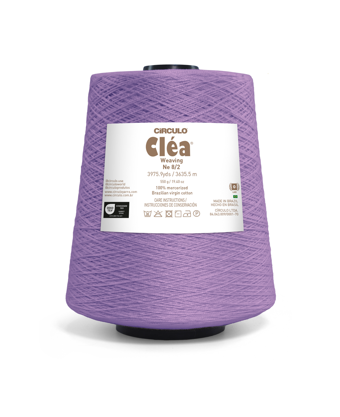 Clea 8/2 Mercerized Brazilian Virgin Cotton Weaving Yarn by Circulo