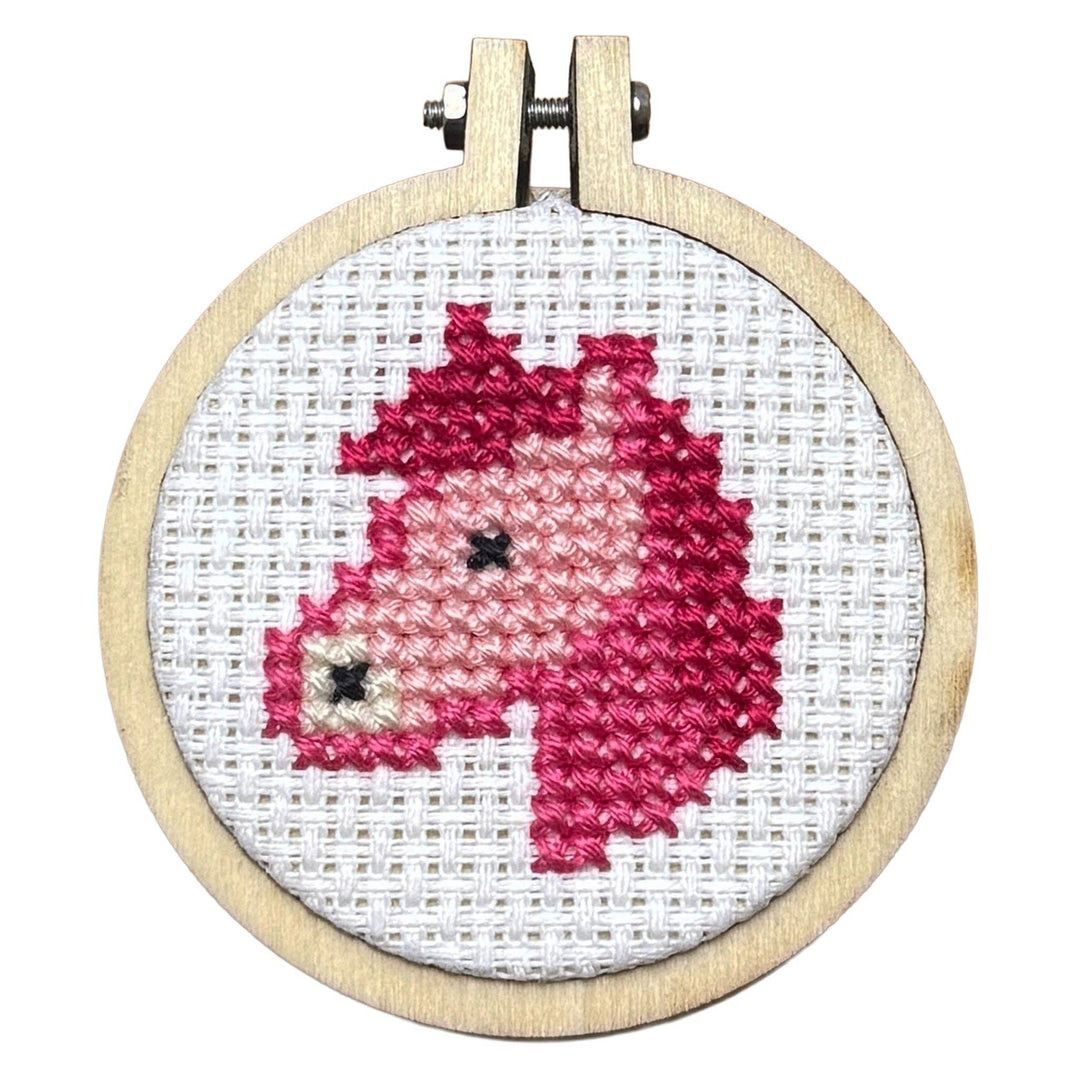 The Pink Pony Club (pony) Mini Matchbox Cross Stitch Kit