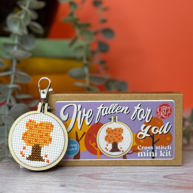'I've fallen for you' Mini Matchbox Cross Stitch Kit
