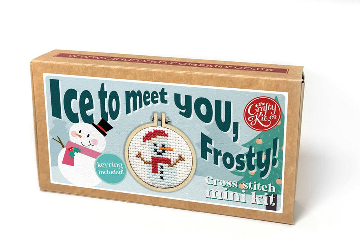 Snowman Mini Matchbox Christmas Cross Stitch Kit