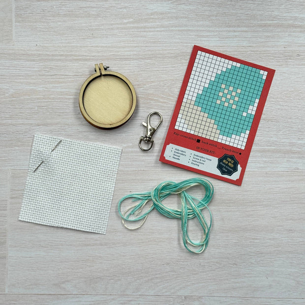 Mitten Mini Matchbox Christmas Cross Stitch Kit