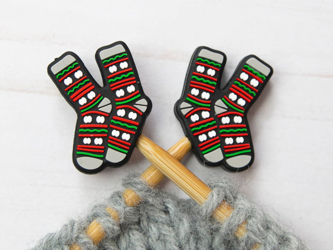 Christmas Socks | Stitch Stoppers Knitting Point Protectors