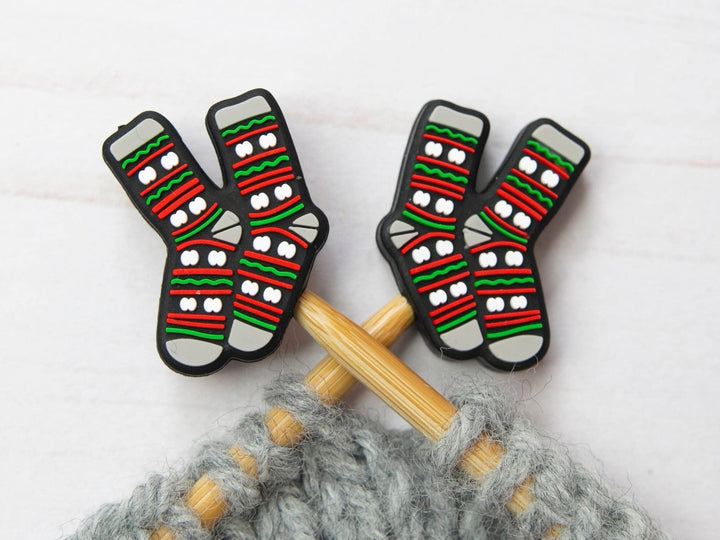 Christmas Socks | Stitch Stoppers Knitting Point Protectors