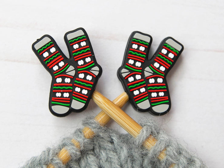 Christmas Socks | Stitch Stoppers Knitting Point Protectors