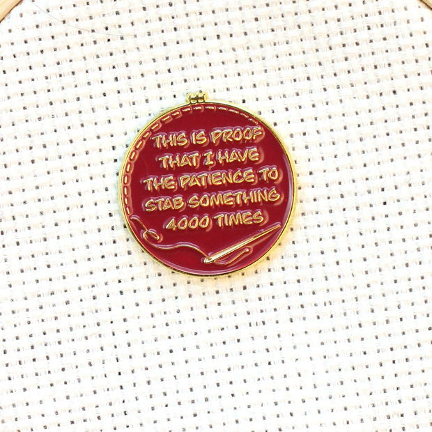 Proof I've Patience To Stab Something 4000x Needle Minder - Blue