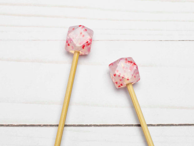 Tiny Heart Hexagon | Stitch Stoppers Knitting Notions