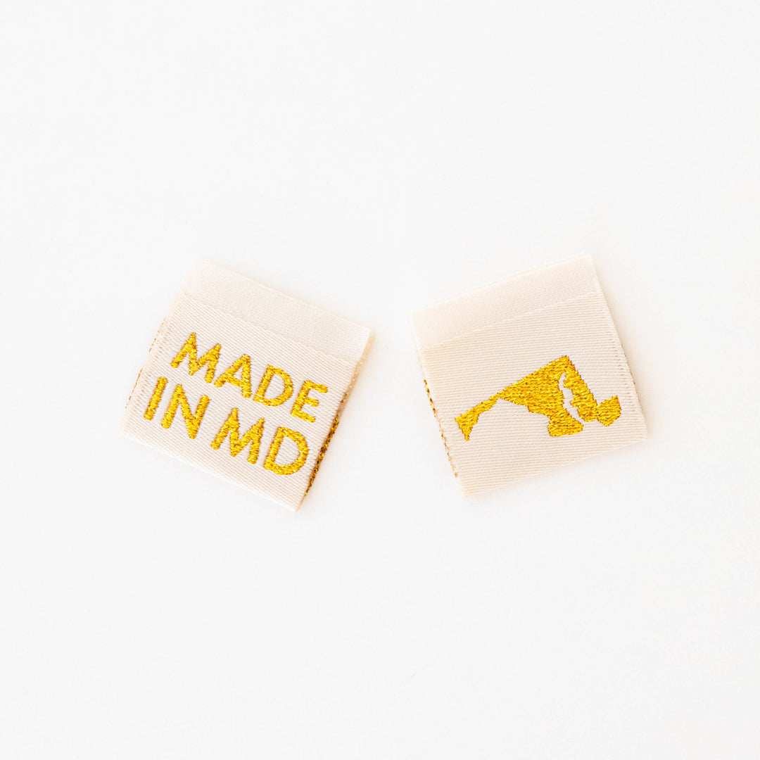 Made in My State Gold Woven Labels