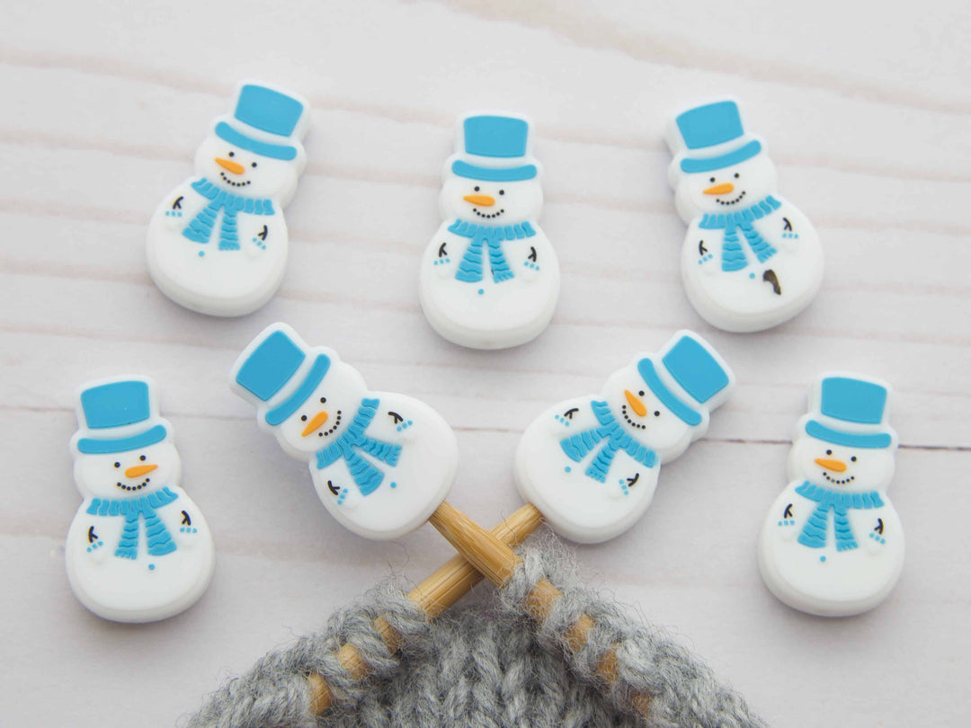 Blue Snowman | Stitch Stoppers Knitting Notions