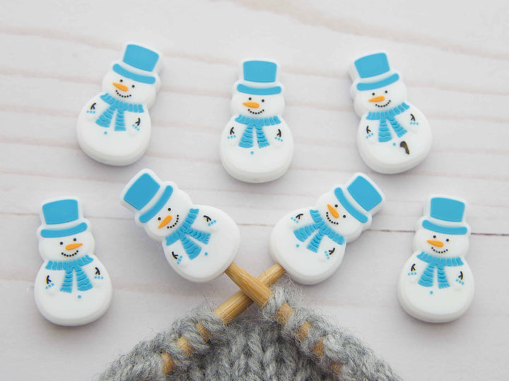 Blue Snowman | Stitch Stoppers Knitting Notions