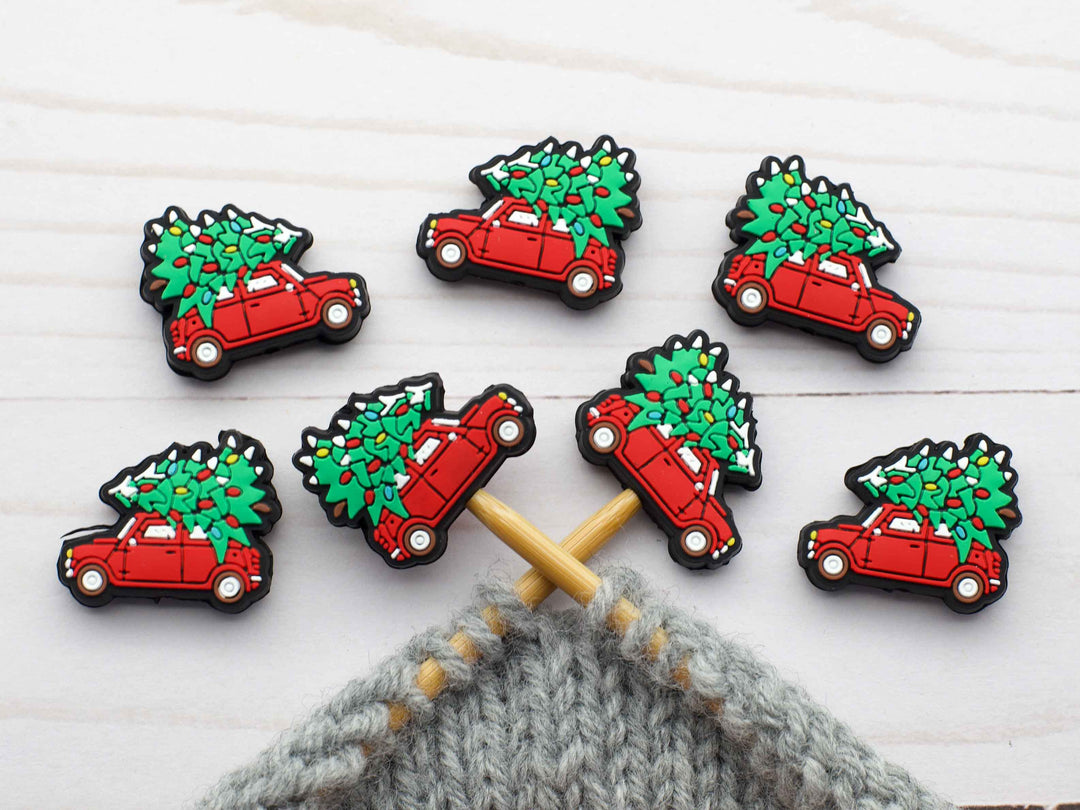 Christmas Tree Car |  Stitch Stoppers Knitting Notions