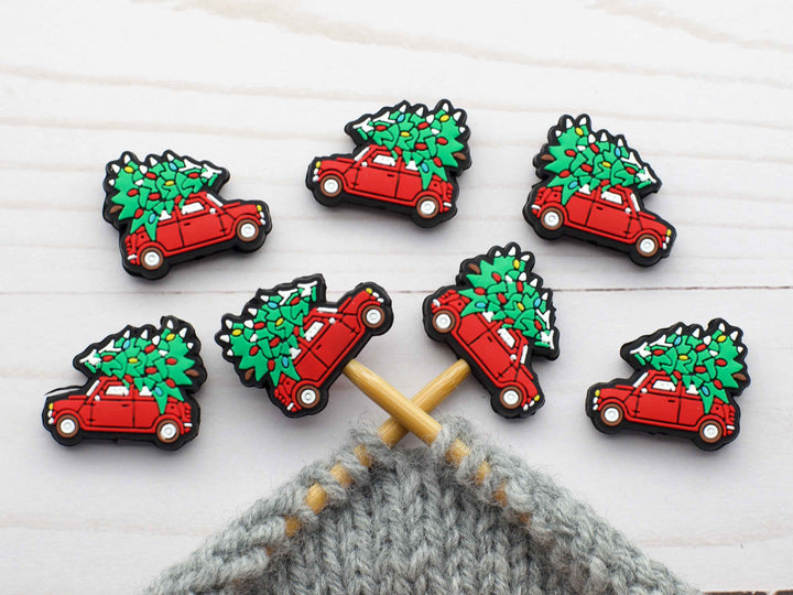 Christmas Tree Car |  Stitch Stoppers Knitting Notions