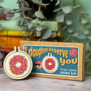 'I Doughnut Deserve You' Mini Matchbox Cross Stitch Kit