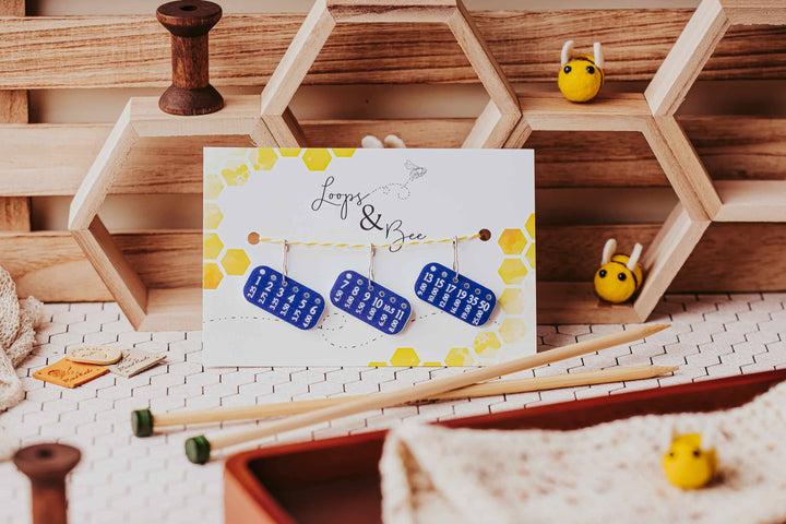 (Knitting) Needle Minder Set, Size Reminder Stitch Markers