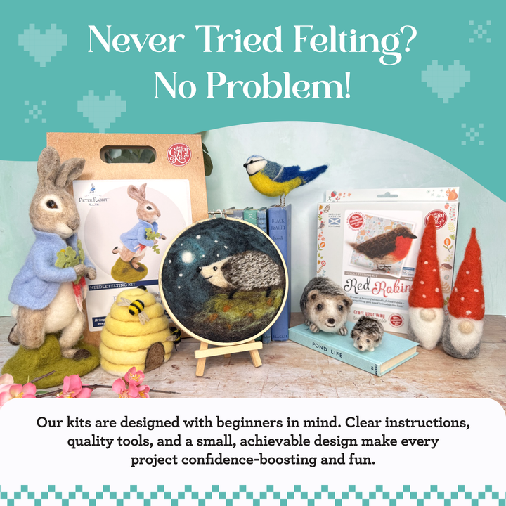 Bee in a Hoop Needle Felting Craft Kit