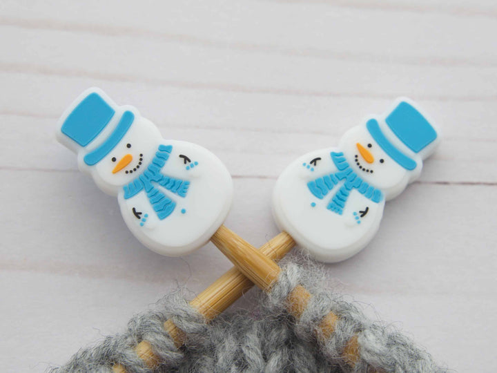 Blue Snowman | Stitch Stoppers Knitting Notions