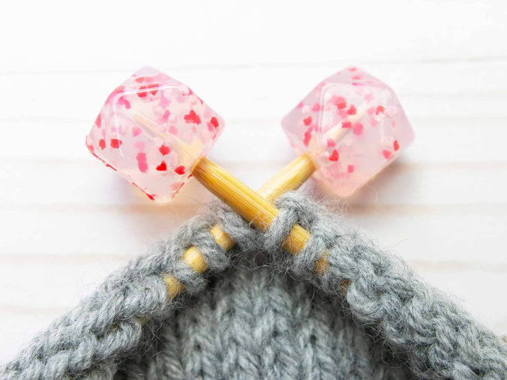 Tiny Heart Hexagon | Stitch Stoppers Knitting Notions