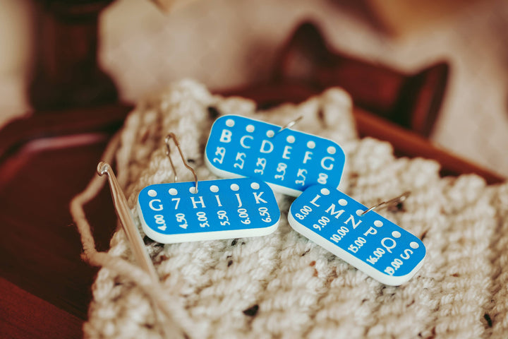 Crochet Hook Minder Set, Hook Size Reminder Stitch Markers