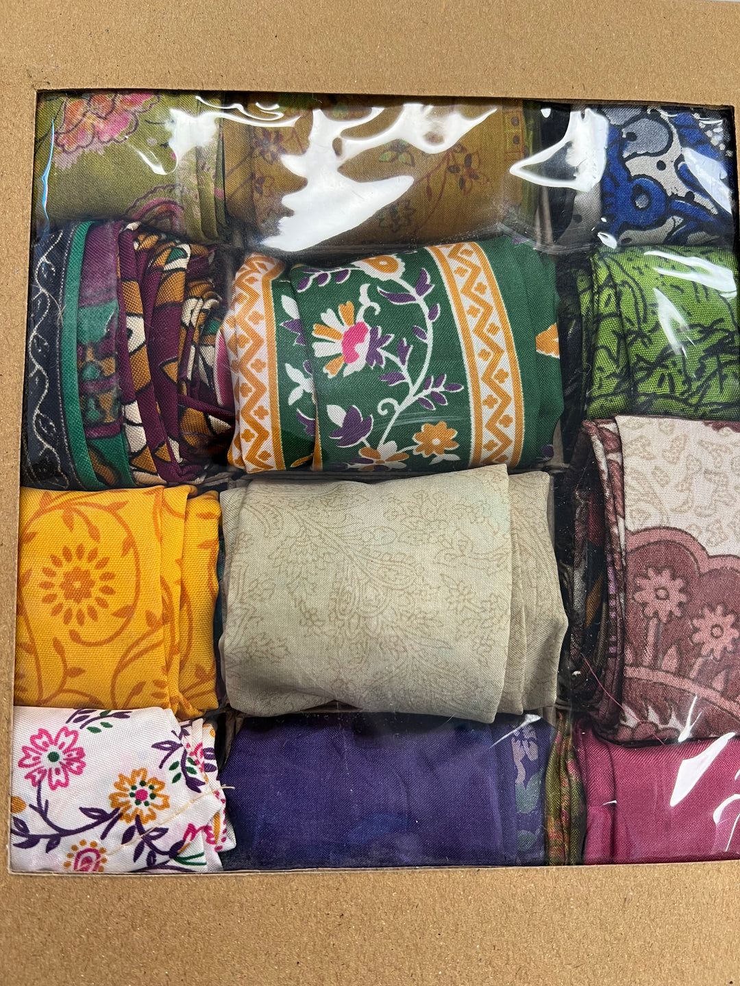 Vintage Silk Sari Fabric Gift Wrap Kit