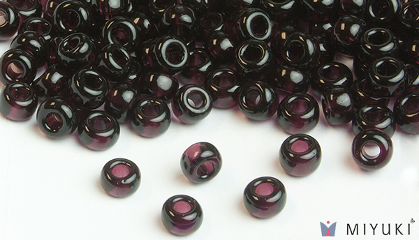 Miyuki 8/0 Glass Beads 2402 Transparent Dark Violet