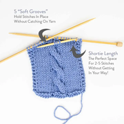 Shortie Bamboo Cable Needles - Set of 3 by Twice Sheared Sheep
