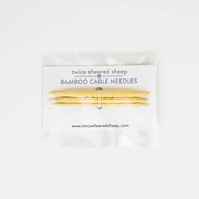 Shortie Bamboo Cable Needles - Set of 3 by Twice Sheared Sheep