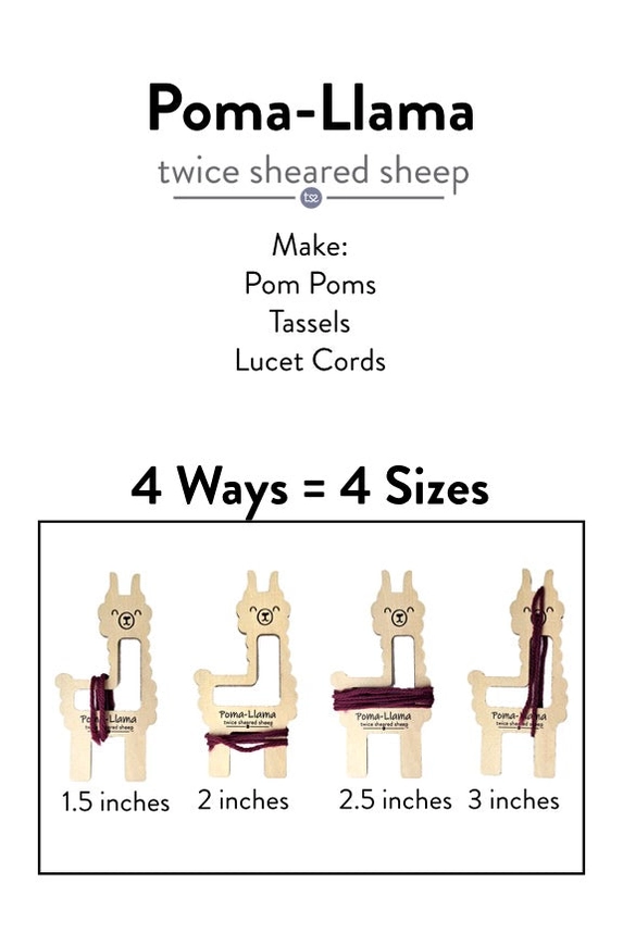 Poma-Llama Pom Pom, Tassel and Lucet Cord Maker by Twice Sheared Sheep