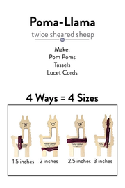 Poma-Llama Pom Pom, Tassel and Lucet Cord Maker by Twice Sheared Sheep