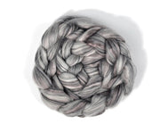 Merino Wool Blend Roving by the Ounce - Black Marble