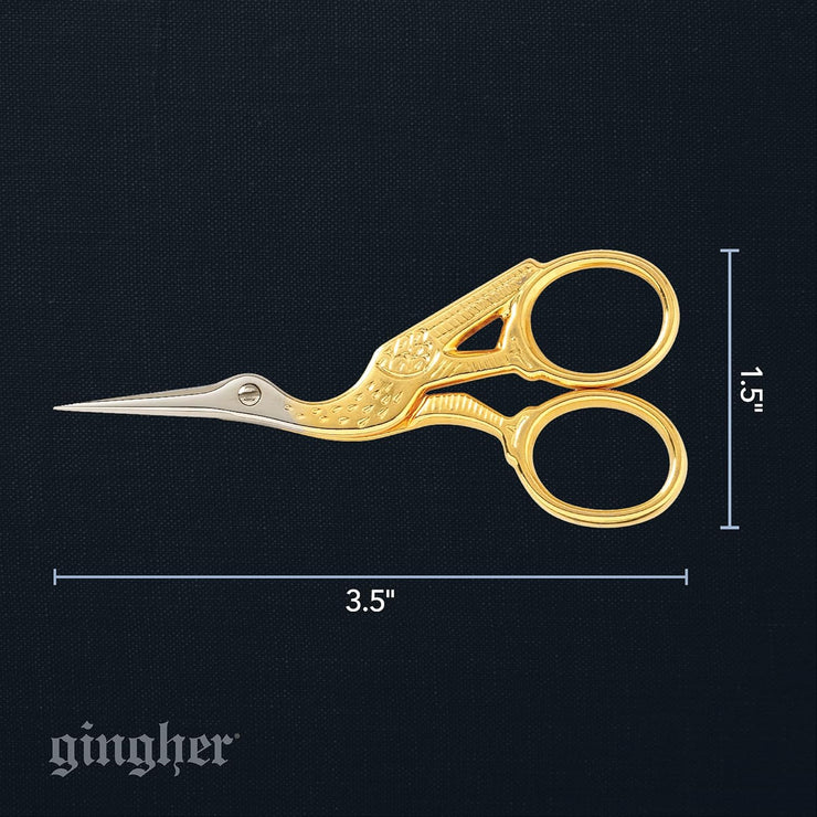 Gingher 3 1/2in Stork Embroidery Scissors