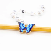 Blue Butterfly Straight Chain Row Counter by Twice Sheared Sheep