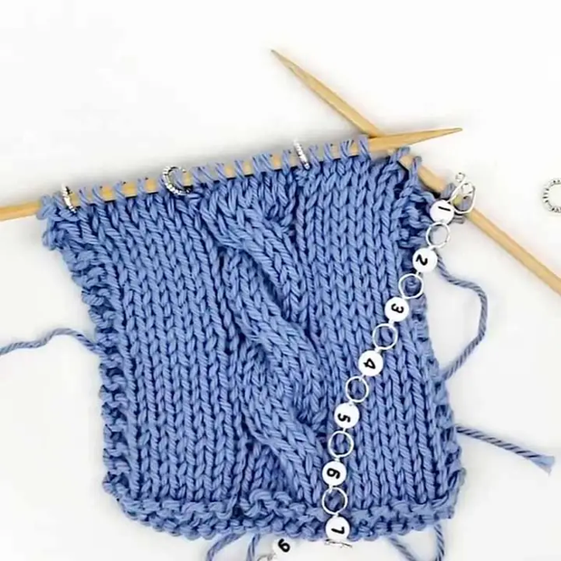 Blue Butterfly Straight Chain Row Counter by Twice Sheared Sheep